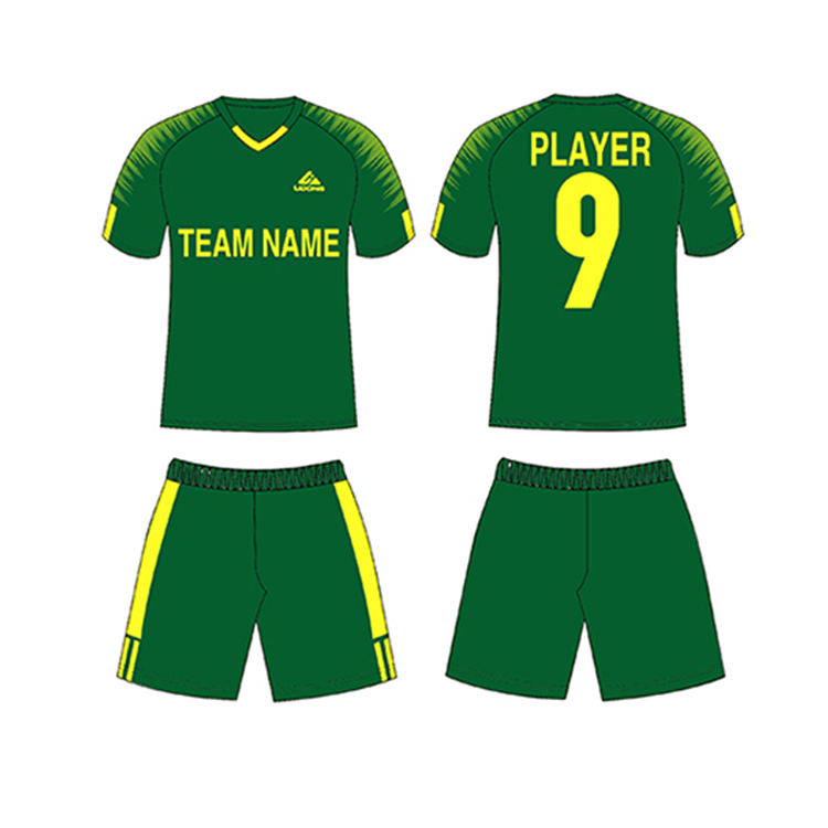 LiDong Latest pattern design soccer team training uniforms 100% polyester custom football jerseys