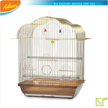 Golden metal bird cage 37X28X44cm