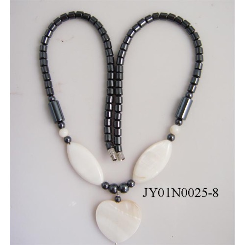 Hematite pearl Shell Necklace