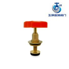 Brass manual shut off valve red knob