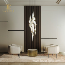 White ivory jade chandelier High luxury chandelier for villa living room bedroom Hotel reception custom exquisite chandelier