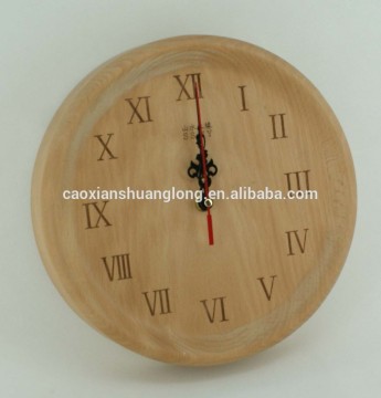 Wholesale small craft wooden carving clock
