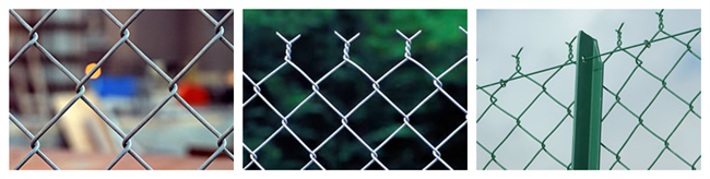 YQ Galvanized PVC Coated Diamond Mesh Wire Chain Link Fence