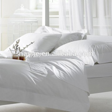 Pure white hotel bed sheet