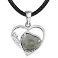 Labradorite Love Heart Birthstone Pendants Pendant Colliers pour femmes