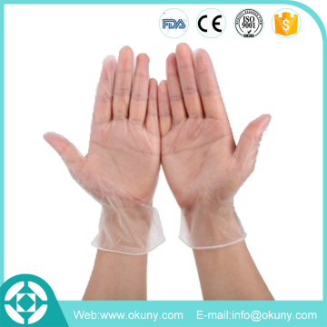 Wholesale vinyl gloves disposable transparent gloves