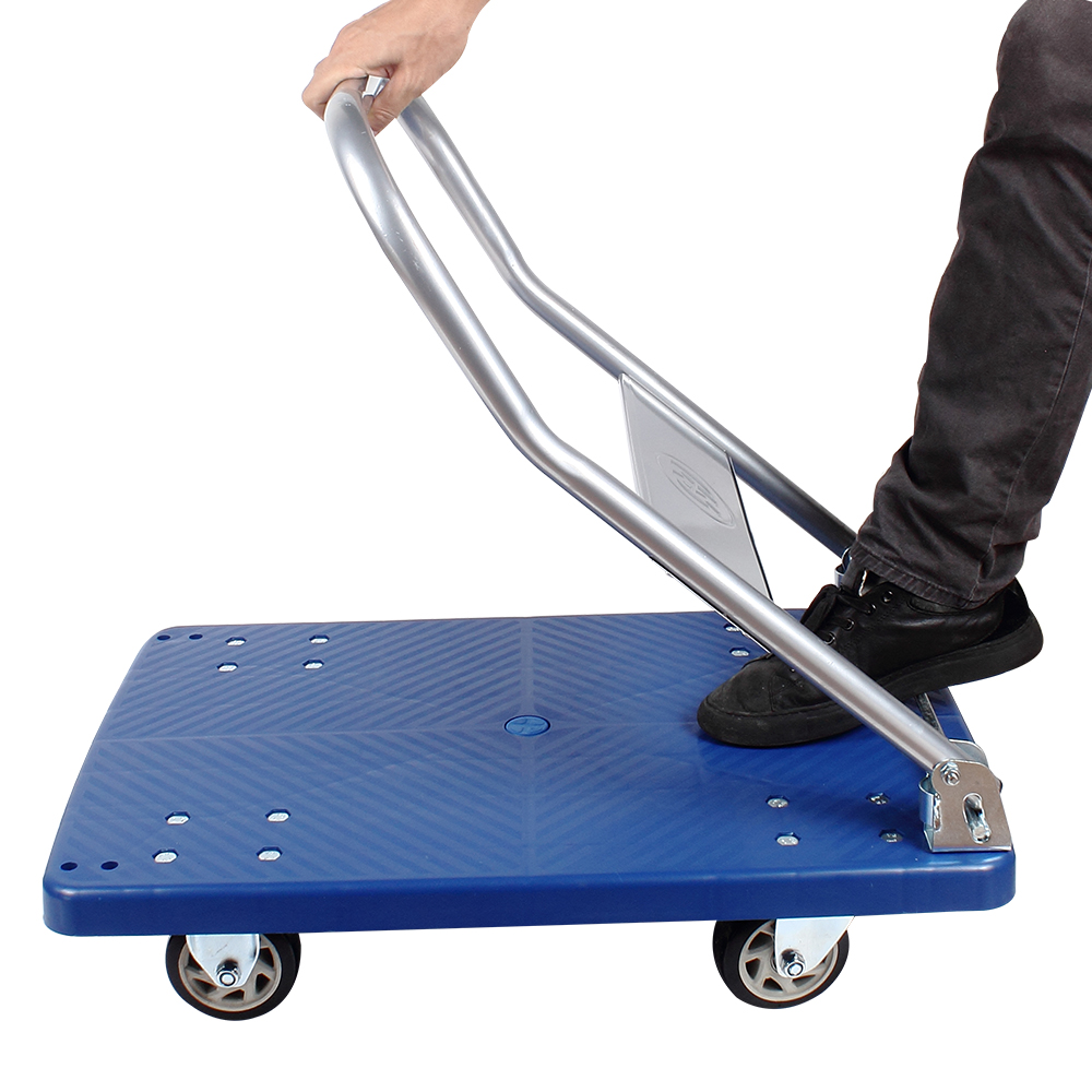 Blauer faltbare Trolley -Marktwagen