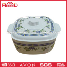 Melamine printing promotion serving bowls with lids