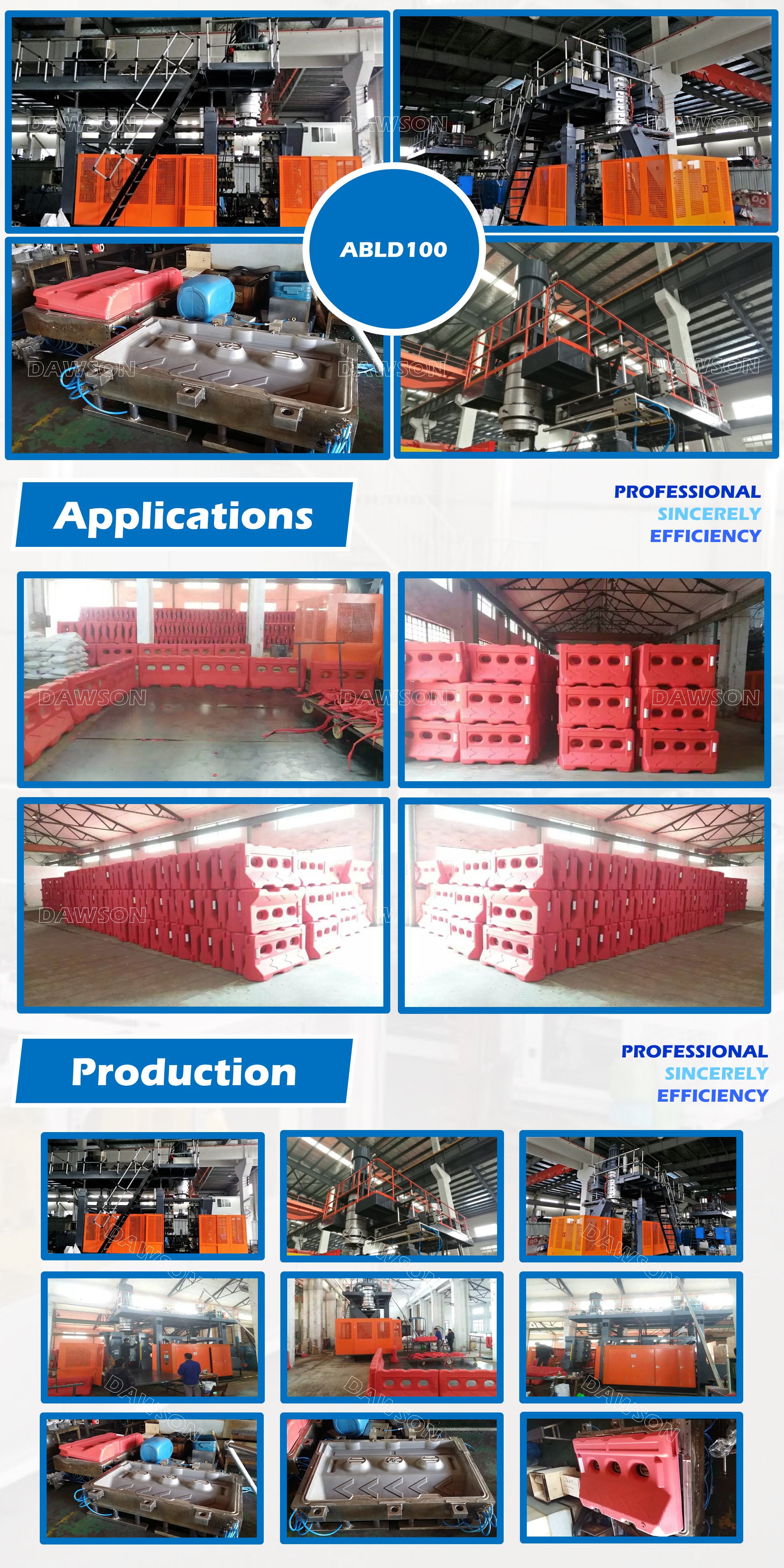 Traffic Facility Barricade Manufacturing Temporary Road Obstacle Making Extrusion Blow Molding Machine