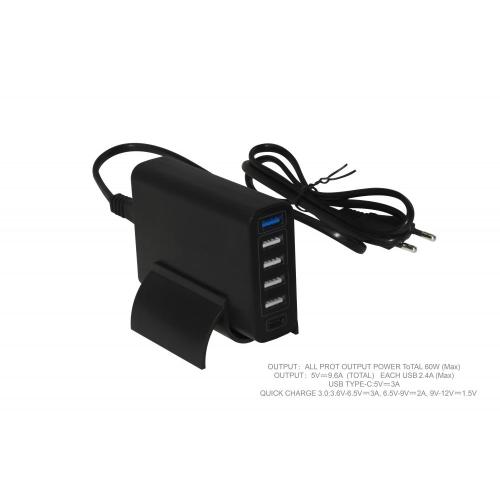 Tipo-C PD + Carga Rápida QC3.0 Carregador multi-Port