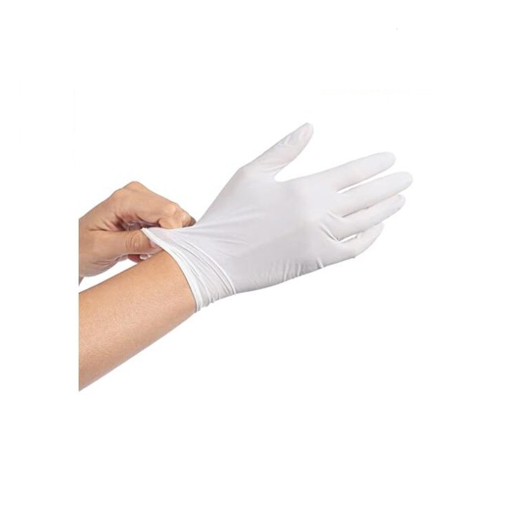 Material de látex de guantes de uso médico