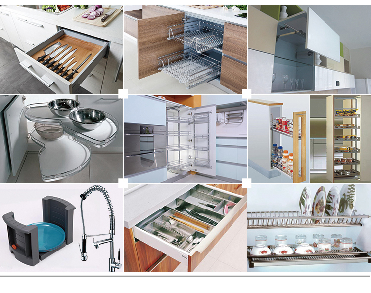 European style modern flat pack kitchen foshan furniture factory