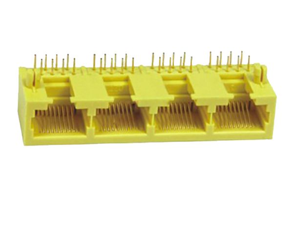 1x4-ports RJ45-nätverksuttag