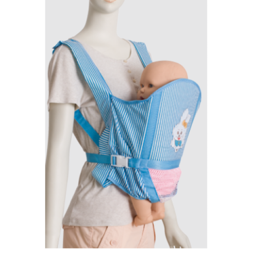 Porte-bébé couleur bleu plié promotionnel