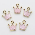 Manufacture 100pcs Cute Princess Crown Colorful Beautiful Pendant Beads Cheap for Girls Kids Earring Bracelet Accessories