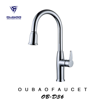 Deck Mounted Flexible Kitchen Faucet with Spray Head