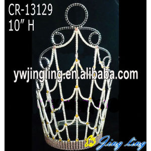 10" Wholesale rhinestone crowns and tiaras for pageant