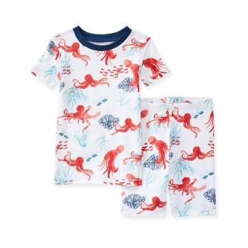 Summer Cartoon Children Pyjamas Set Cotton Sleepwear