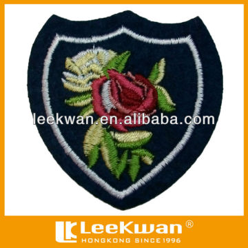 Custom rose embroidery emblem epaulette