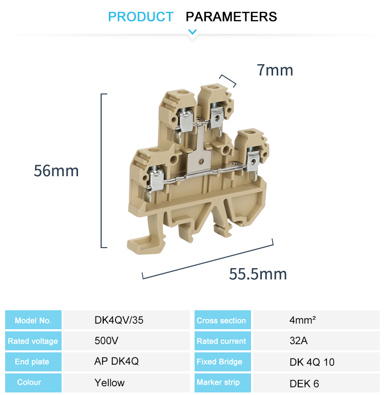 screw cage type connection terminals 