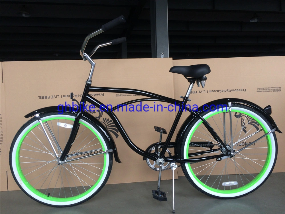 USA Popular Classic Single Speed Adult Mens 26 Inch Beach Cruiser Bike