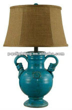 Antique Hand Painted Ceramic Table Lamp