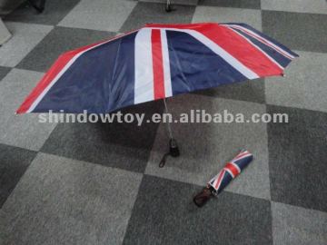 3 Folding Automatic opened Union Jack Umbrella