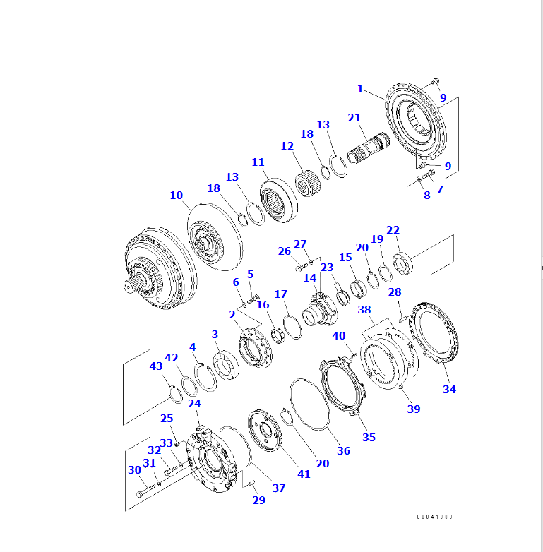 17A-13-41000 محول عزم الدوران مناسب للدوزر D155AX-6