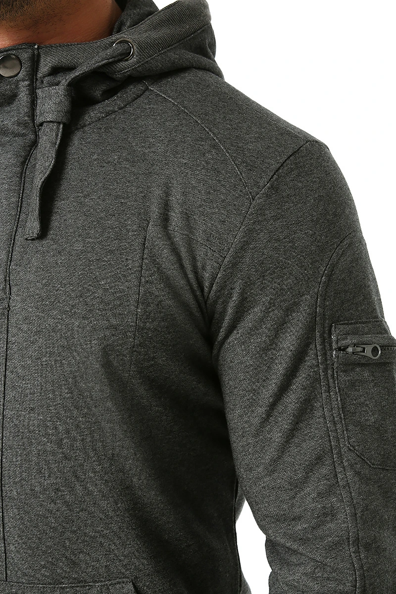 Spring and Autumn Pure Color Warm Cotton Sports Hoodie