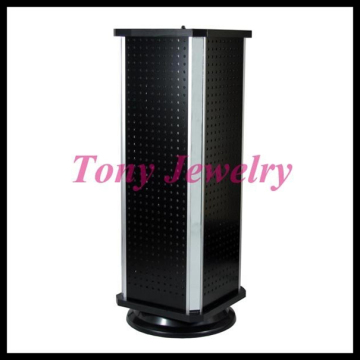 black acrylic display stand,4 sides acrylic display stand,floor rotating acrylic display