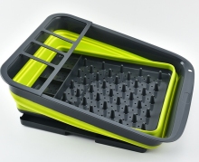 Portable Plastic Foldable Dish Drainer Basket for Kitchen Organizer