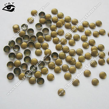 4MM round bronze color metal studs hot fix studs for clothing