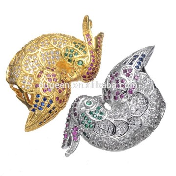 38*20mm gold finish bird shape gold jewellery zircon pendant sets in dubai