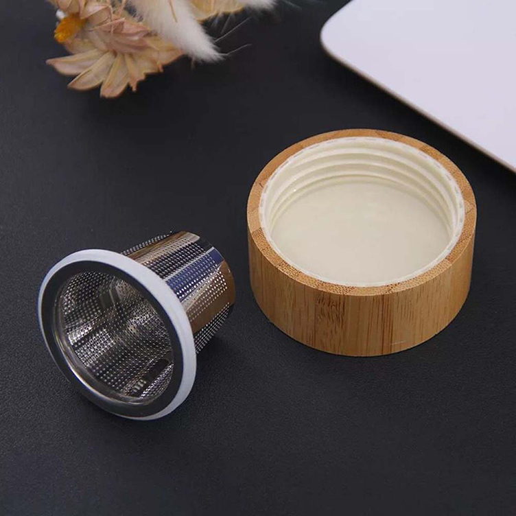 Fancy Borosilicate Glass Water Bottle Infuser with Bamboo Lid