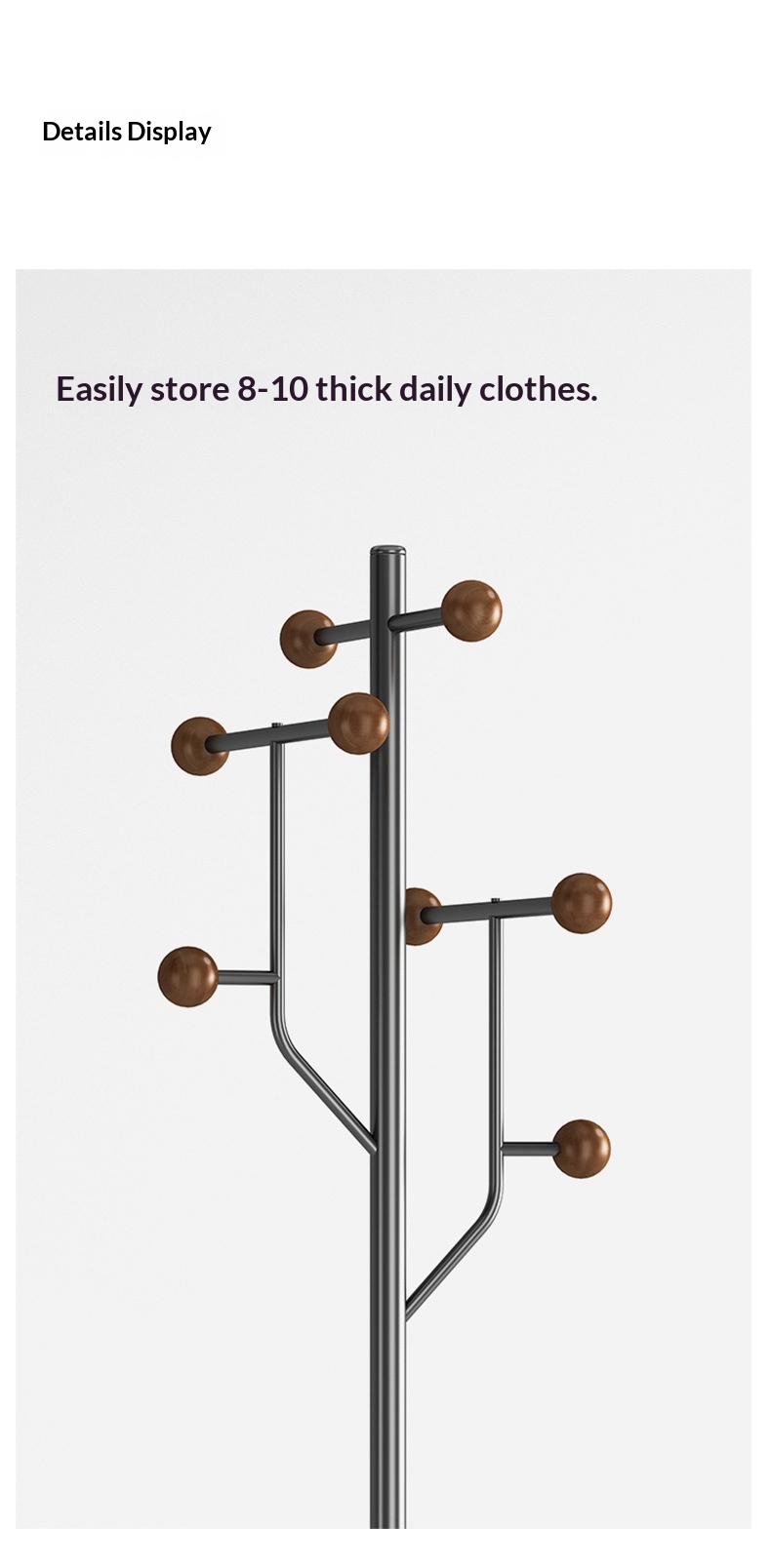 درخت تالار استیل ضد زنگ با آویزهای درختی شکل Stainless Steel Hall Tree with Tree-Shaped Hangers