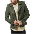 New Style Leather Men's Thick Coat