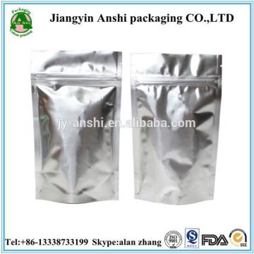 Mylar silver plastic foil bag/aluminum foil bag