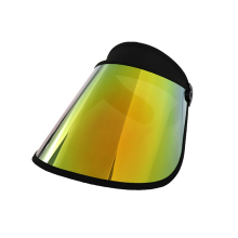 Golden scratch resistant visor PVC plastic visor cap