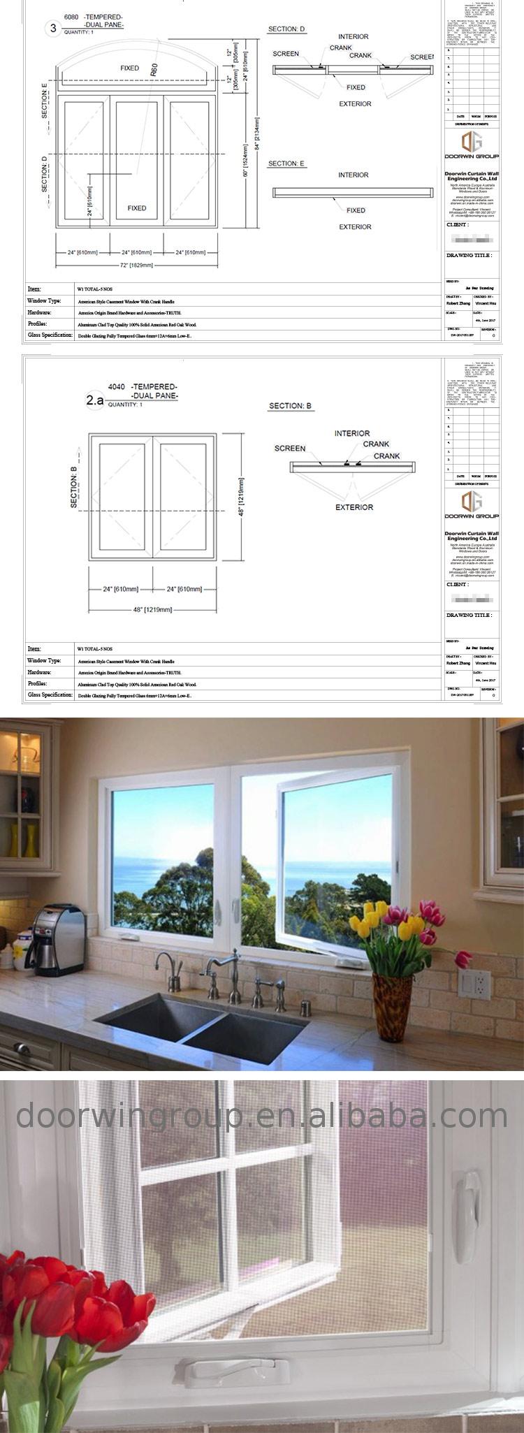 American Style House Aluminum Crank Open Handle Casement Window