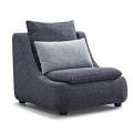 Lazy Recliner Gray Fabric Upholstered Sofa Set