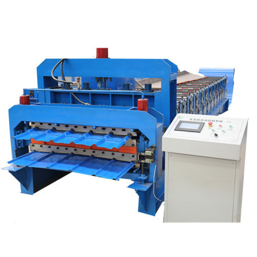 Double decking roof roll forming machine