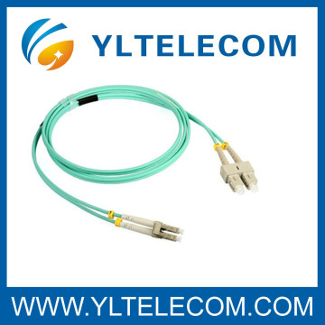 SC Duplex OM3 Fiber Optic Patch Cord , Armoured Fiber Patch Cord