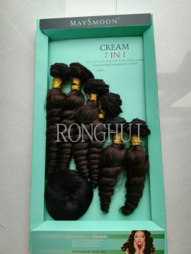 Long lasting and soft cream style 7 pieces synthetic hair weft cheap