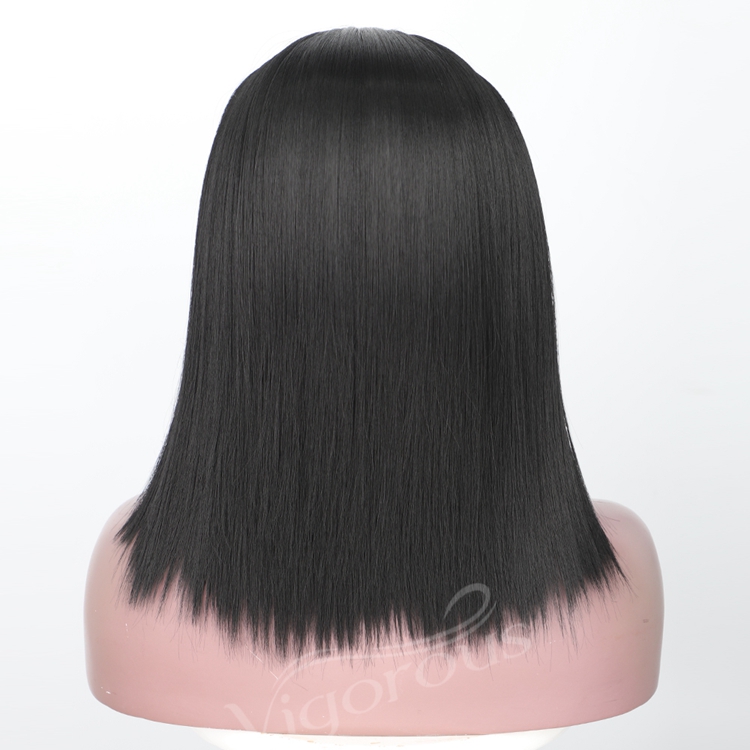 Long Silky Straight Black Head band Wig Synthetic Hair Headband Wigs For Black Women