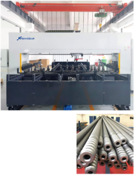 Automatic straightening machine for drill tail