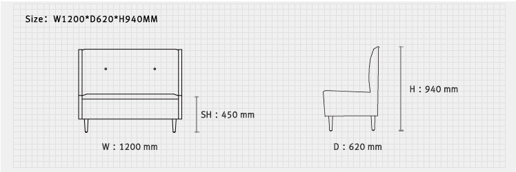 Modern Pu Leather Restaurant Booth Seating For Restaurant6