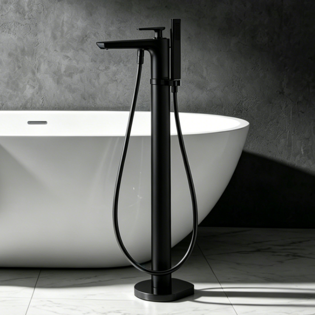 vaňová batéria namontovaná na podlahe bath mixer floor mounted
