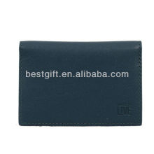 pass holder, navy blue leather holder box
