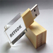 Wood Crystal Glass USB Flash Drive 2.0