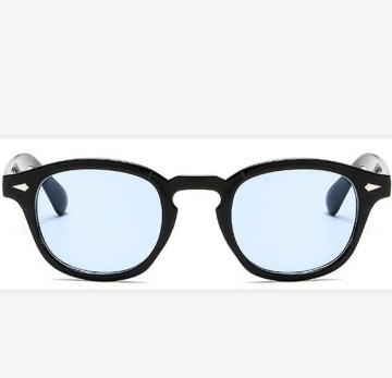 Johnny Depp Style Clear Tinted Lens Round Sunglasses